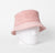 Bucket hat corduroy roze
